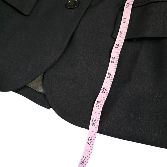 Milly sz 0 xs wool black blazer double button - Picture 9 of 10
